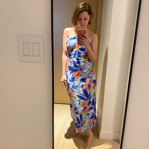 FARM Rio Blue Birds Midi dress